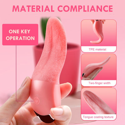 Tongue Licking Vibrator For Women G spot Clitoral Stimulator Mini Clit Sex Toys for Women Rechargeable Nipple Female Masturbator